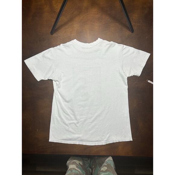 VTG 1988 The Charlotte Observer NBA Hornets Bulls Newspaper Print Shirt (L) RARE - Picture 14 of 14